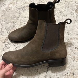 Thursday Boot Company Chocolate Suede Ankle Booties